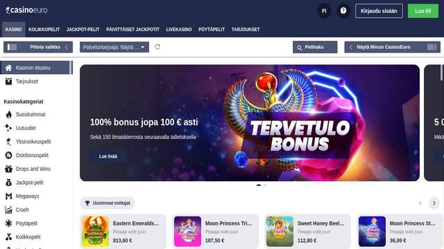 CasinoEuro casino screenshot